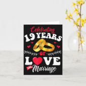 19年間の愛を祝う 結婚19周年 カード (黄色い花)
