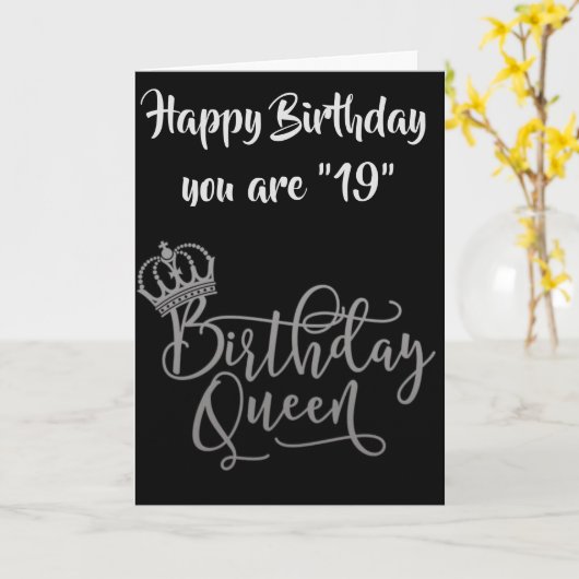 **19日**祝誕生日クイーン カード (黄色い花)