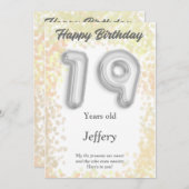 19歳のハッピーバースデーカード (正面/裏面)