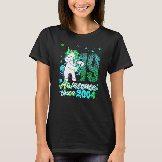 19歳のユニコーン フロッシング 19歳の誕生日 ユニコーン Tシャツ (正面)