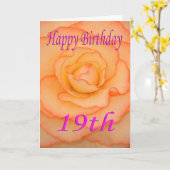 19歳の誕生日おめでとう 花 カード (黄色い花)