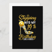 19歳の誕生日をボススタイルで迎える  招待状 (正面/裏面)