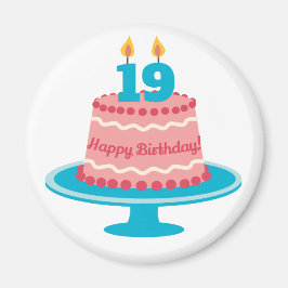 19歳の誕生日ケーキ マグネット