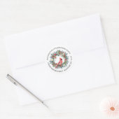 19歳の誕生日パーティー カーディナル 返信先住所ラベル ラウンドシール (封筒)