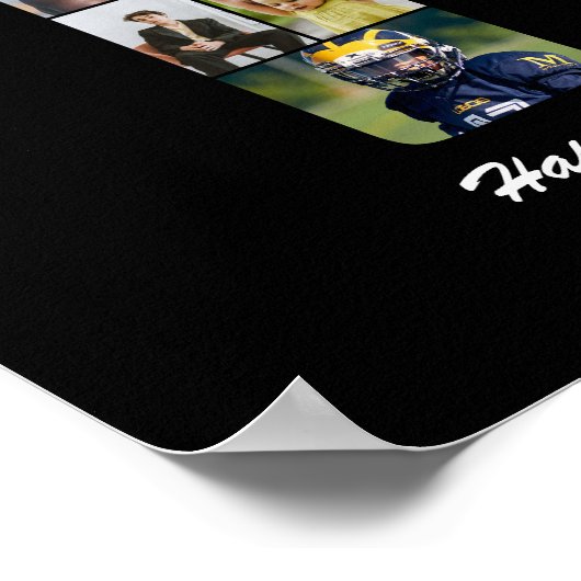 19歳の誕生日プレゼント 19の写真コラージュギフト ポスター (角)