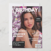 19歳の誕生日招待状雑誌の表紙 招待状 (正面)