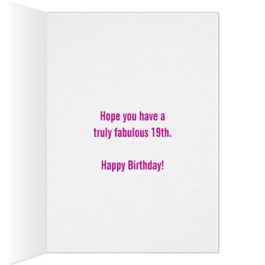 19歳の誕生日3枚の写真ピンクステップドーター (内側 (右))