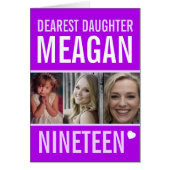 19歳の誕生日3枚の写真紫の娘 (正面)