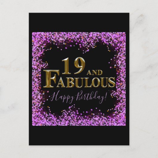 19歳の誕生日 ポストカード (正面)