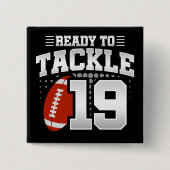 19歳タックルサッカーパーティー19誕生日 缶バッジ (正面)