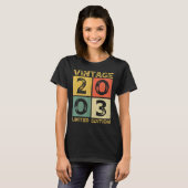 19歳レトロ2003年19誕生日 Tシャツ (正面フル)