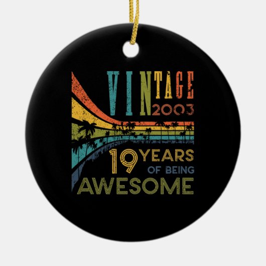 19歳誕生日ヴィンテージ2003 19誕生日 セラミックオーナメント (正面)