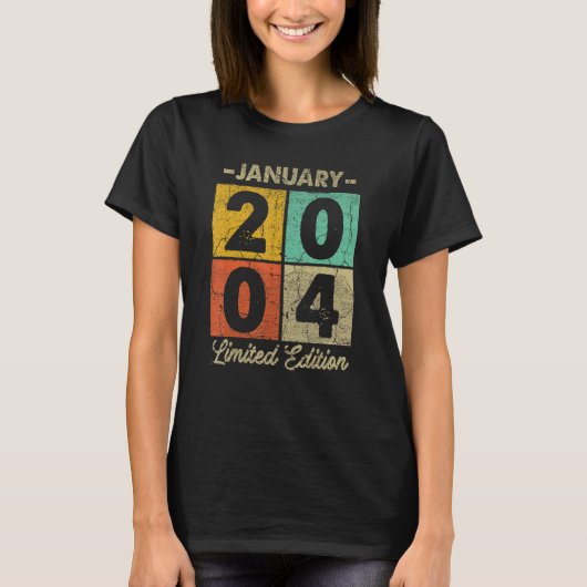 19歳2004年1月19誕生日1 Tシャツ (正面)