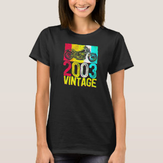 19歳 レトロ オートバイ ヴィンテージ 2003年 19歳の誕生日 Tシャツ