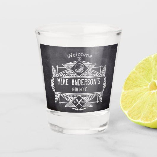 19番ホールのご案内 ショットグラス (正面)