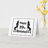 19番目の誕生日挨拶状 カード (黄色い花)