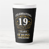 19祝年間の存在素晴らし カフェラテマグ (正面)