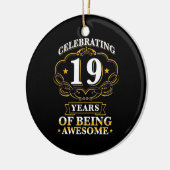 19祝年間の存在素晴らし セラミックオーナメント (左)