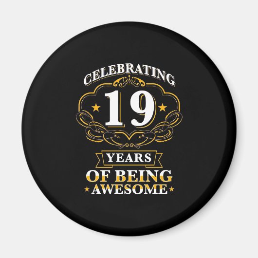 19祝年間の存在素晴らし マグネット (正面)