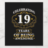 19祝年間の存在素晴らし ワインラベル (シングルラベル)