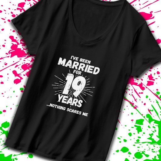 19結婚した年19おもしろい周年 Tシャツ