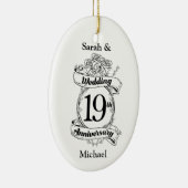 19結婚周年記念花 セラミックオーナメント (右)