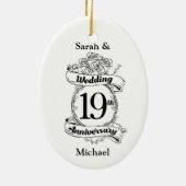 19結婚周年記念花 セラミックオーナメント (裏面)