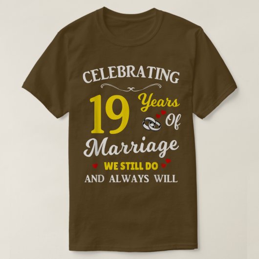 19結婚周年 Tシャツ (デザイン正面)