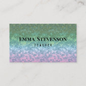 19緑 – ピンク、抽象芸術、パターン、ピンク、緑 名刺 (正面)