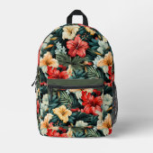 #19花柄 プリントバックパック (正面)