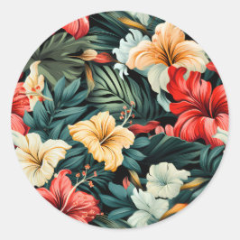 #19花柄 ラウンドシール