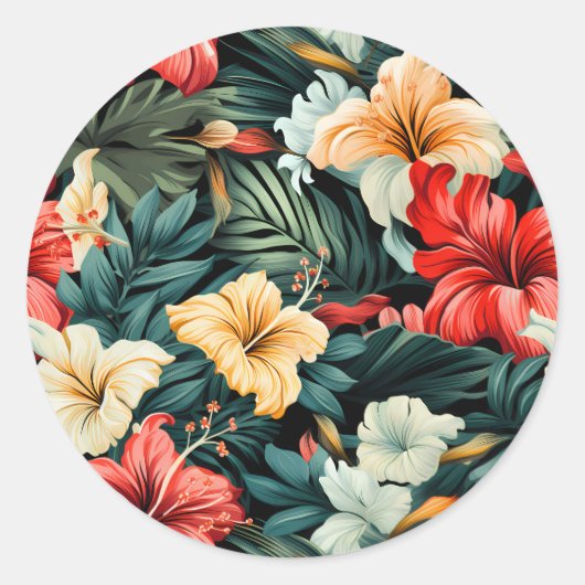 #19花柄 ラウンドシール (正面)