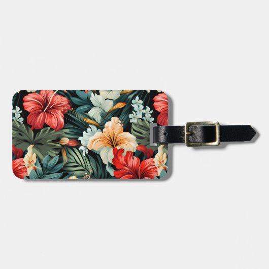 #19花柄 ラゲッジタグ (正面横)