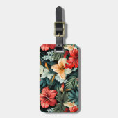 #19花柄 ラゲッジタグ (正面縦)