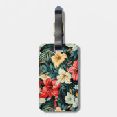 #19花柄 ラゲッジタグ (裏面縦)