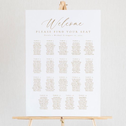 19表ウェルカムシーティングチャート ポスター