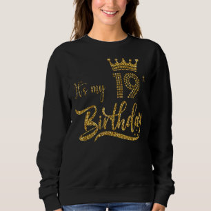 19誕生日かわいい女の子19歳カラス スウェットシャツ