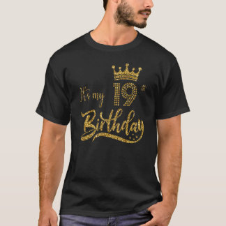 19誕生日かわいい女の子19歳カラス Tシャツ