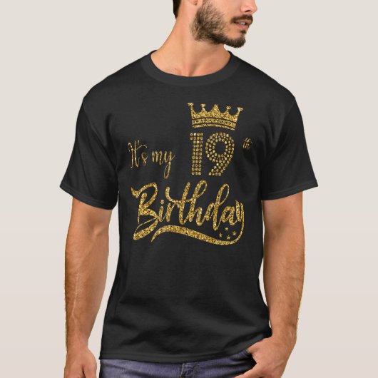 19誕生日かわいい女の子19歳カラス Tシャツ (正面)