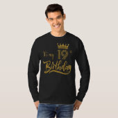 19誕生日かわいい女の子19歳カラス Tシャツ (正面フル)
