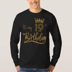 19誕生日かわいい女の子19歳カラス Tシャツ