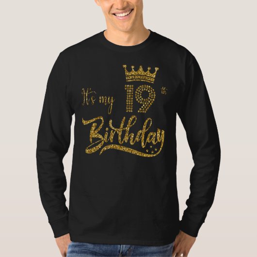 19誕生日かわいい女の子19歳カラス Tシャツ (正面)
