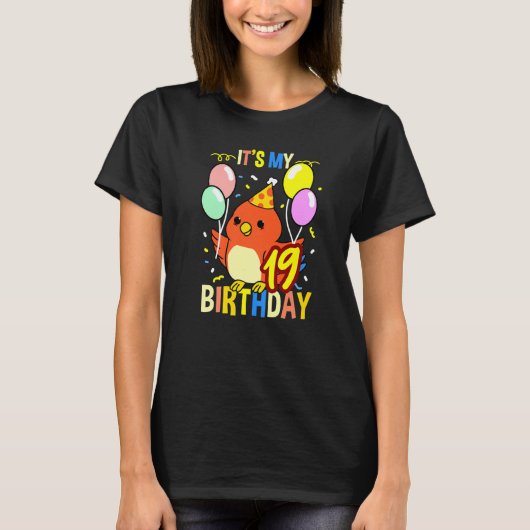 19誕生日のオウム Tシャツ (正面)