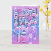 19誕生日カード可愛い小さなスカンク カード (黄色い花)