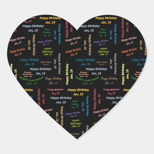 19誕生日シール ハートシール (正面)