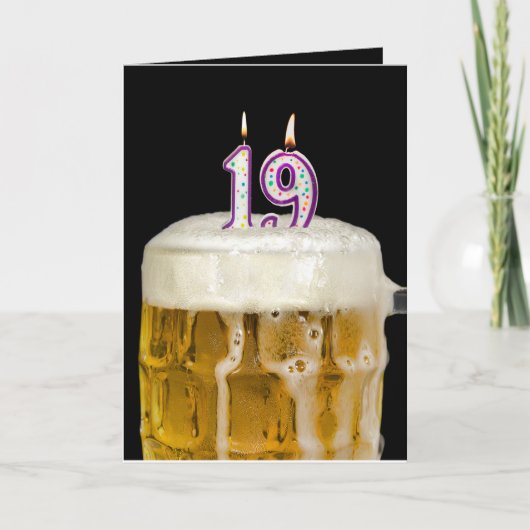 19誕生日ビアオンブラック カード (正面)