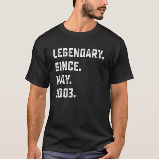 19誕生日伝説的2003年5月以来19年 Tシャツ (正面)