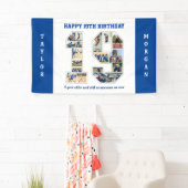 19誕生日周年記念19フォトコラージュ 横断幕 (インサイチュ)