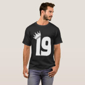 19誕生日女性男性ヴィンテージ番号19 With Cro Tシャツ (正面フル)