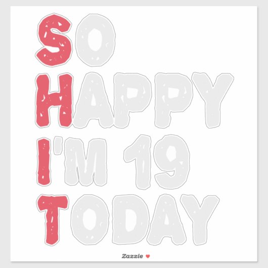 19誕生日嬉しい今日のギフト19 おもしろい シール (シート)